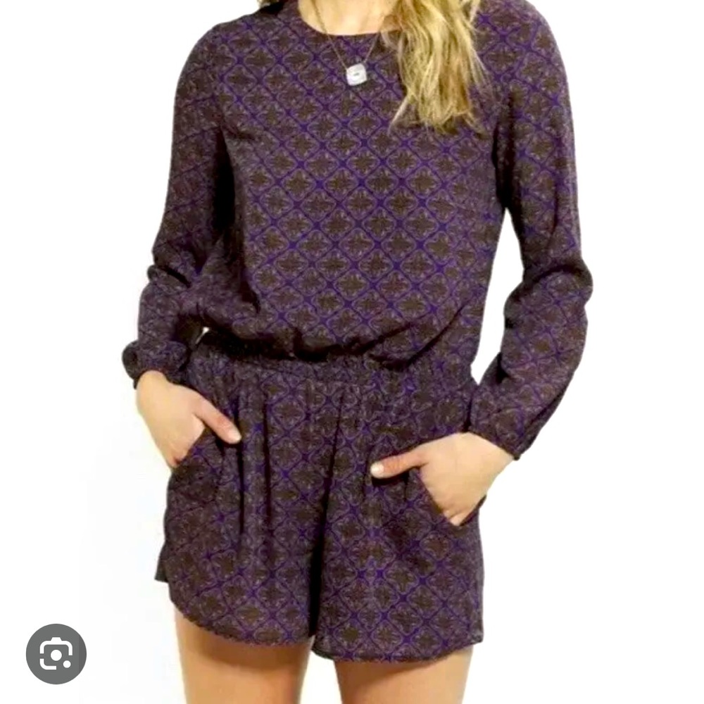 Lucca Couture, Long Sleeve Romper Shorts Size S